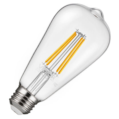 6 Pack Edison Bulbs LED ST19 7W Dimmable 800 Lumens 2700K E26 Antique,Dimmable LED Bulbs