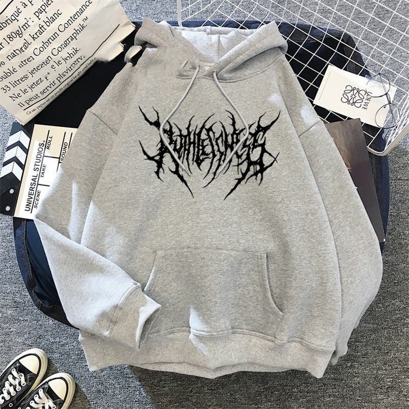 Graffiti lightning letter print hoodie