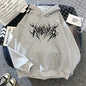 Graffiti lightning letter print hoodie