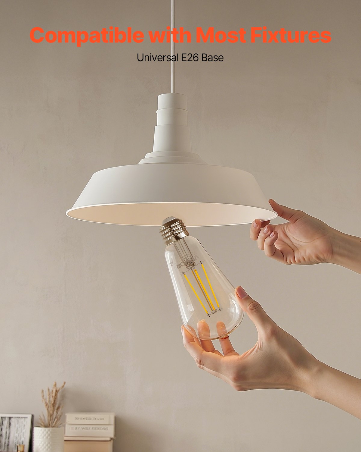 6 Pack Edison Bulbs LED ST19 7W Dimmable 800 Lumens 2700K E26 Antique,Dimmable LED Bulbs