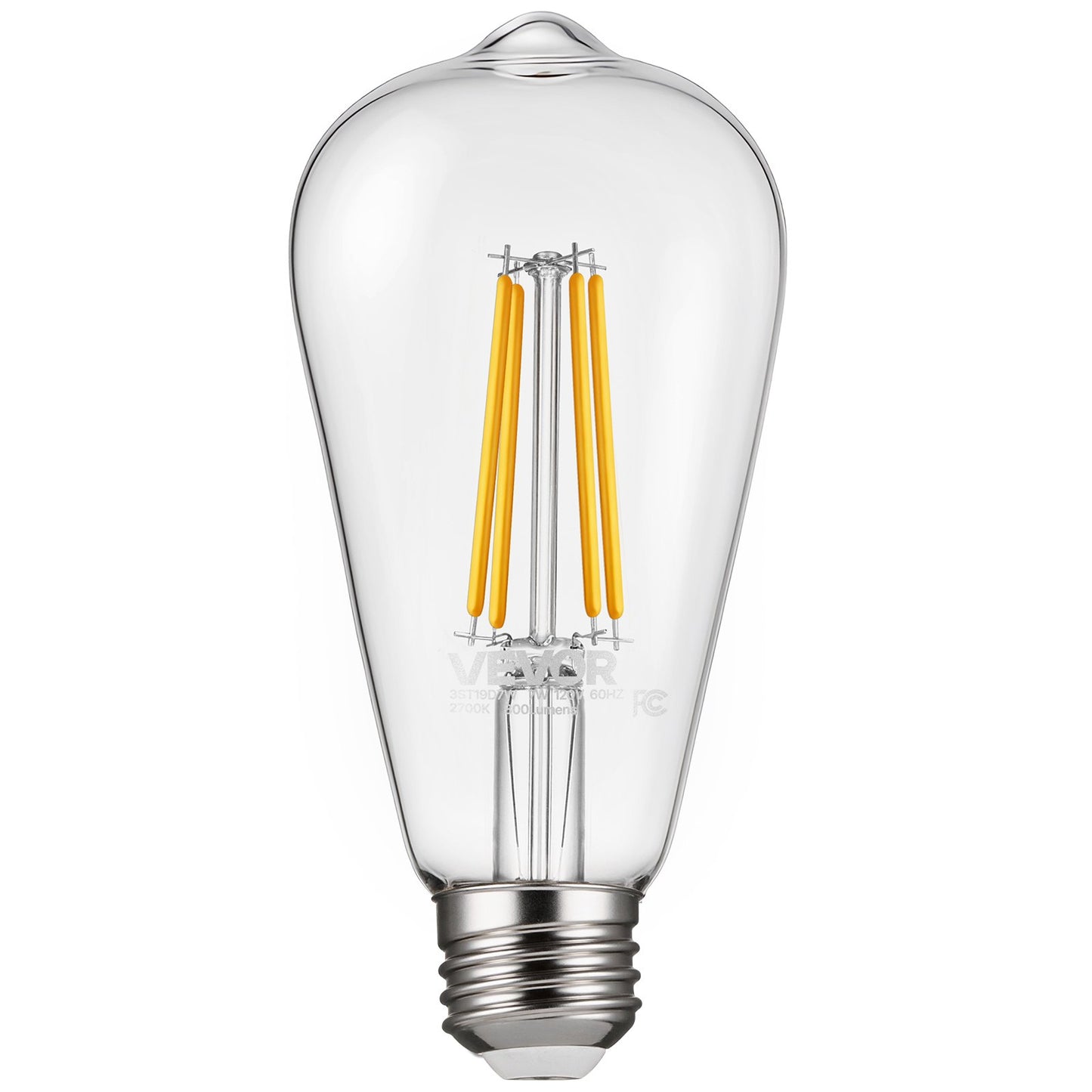 6 Pack Edison Bulbs LED ST19 7W Dimmable 800 Lumens 2700K E26 Antique,Dimmable LED Bulbs