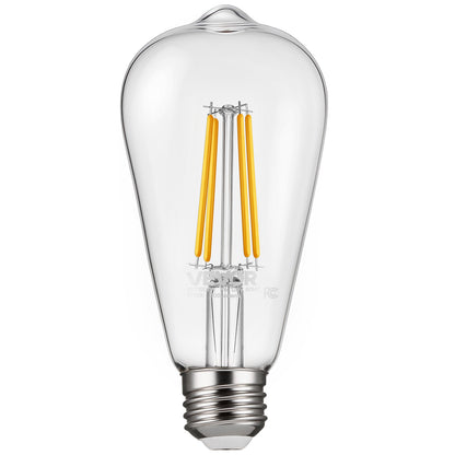 6 Pack Edison Bulbs LED ST19 7W Dimmable 800 Lumens 2700K E26 Antique,Dimmable LED Bulbs
