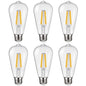6 Pack Edison Bulbs LED ST19 7W Dimmable 800 Lumens 2700K E26 Antique,Dimmable LED Bulbs