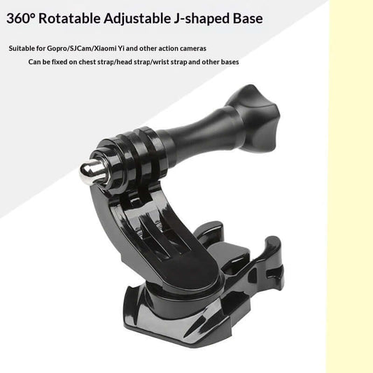 360-Degree Rotating J-Clasp Adapter For Action Cameras