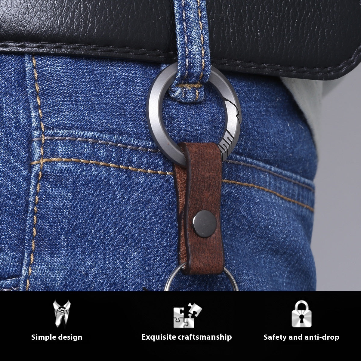 Titanium Alloy Keychain Automobile Waist Mounted Fans