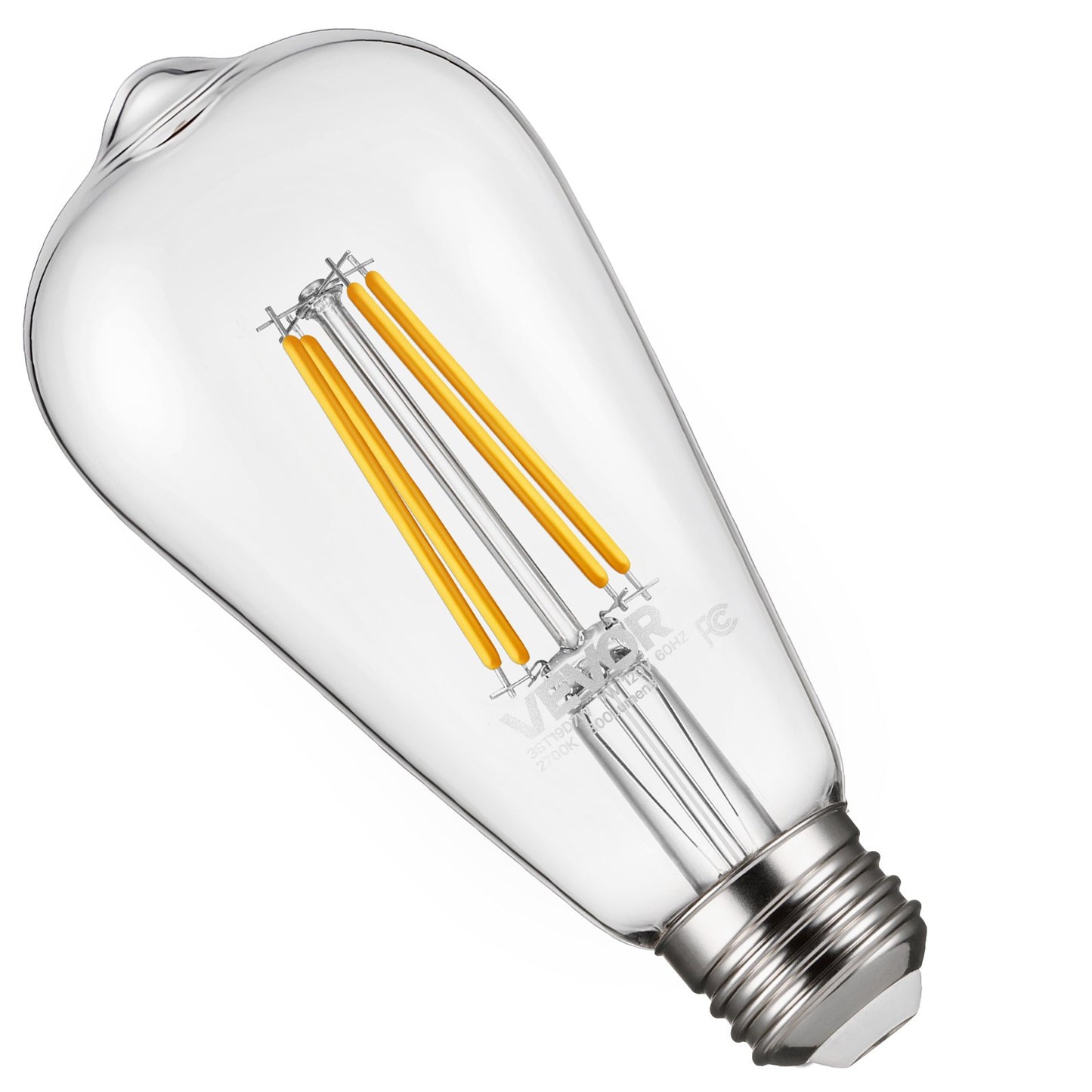 6 Pack Edison Bulbs LED ST19 7W Dimmable 800 Lumens 2700K E26 Antique,Dimmable LED Bulbs